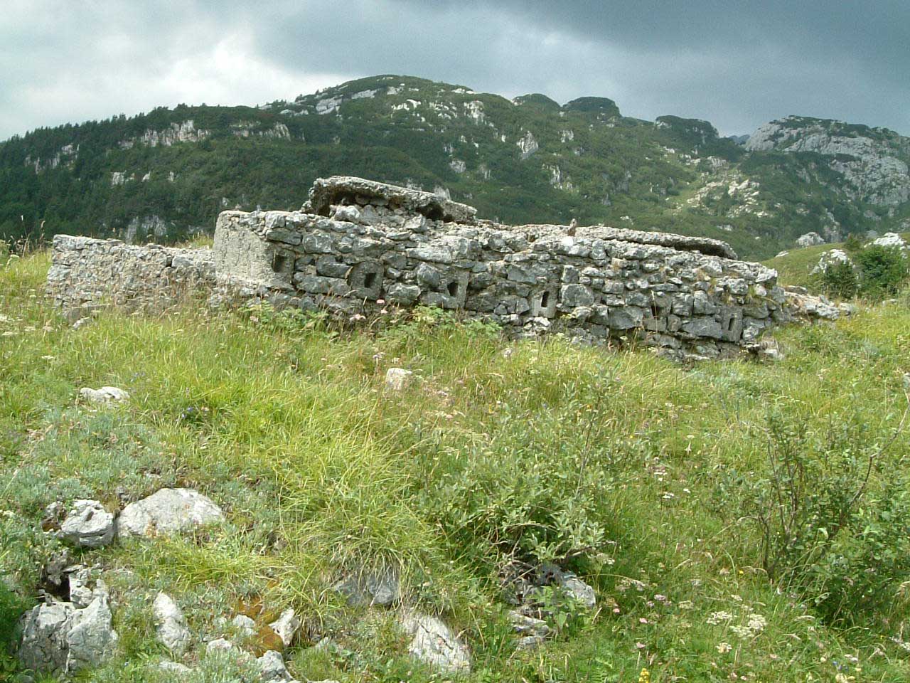 trincea coperta alle pendici del Pal Piccolo