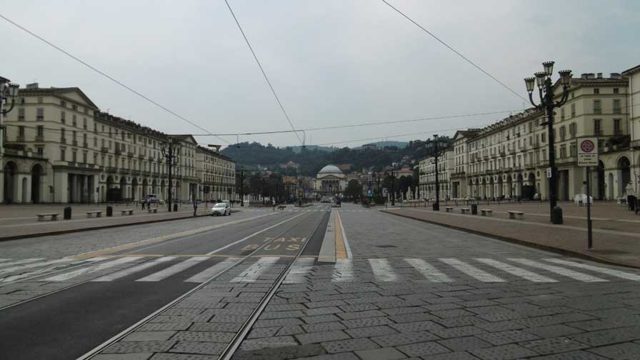 14 agosto 2015 Torino-Piazza Vittorio e chiesa della Gran Madre