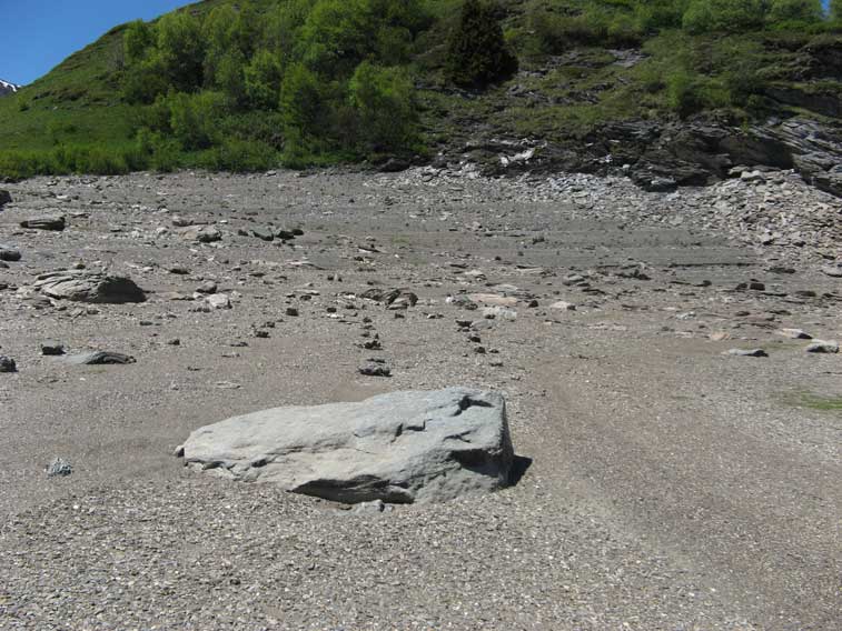 Moncenisio-reti delle basi dei reticolati sul fondo lago fra i Centri 14 e 16