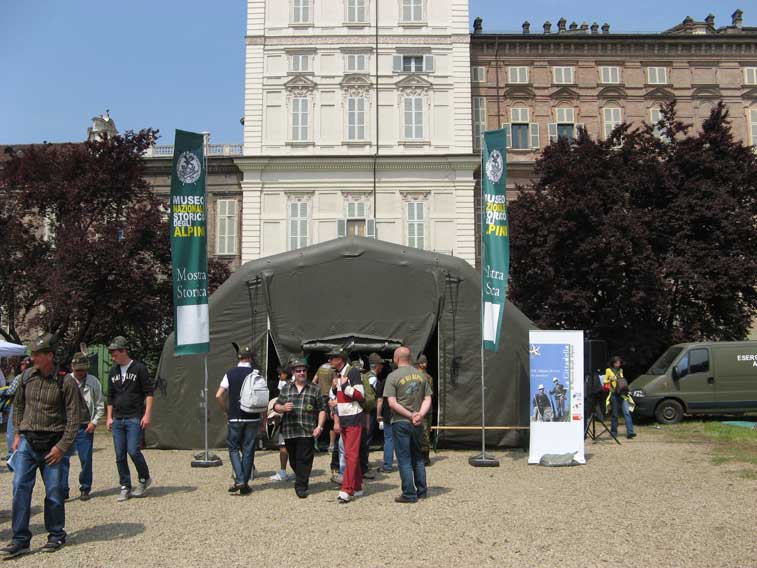L'ingresso del Museo Storico degli Alpini allestito all'interno della &quot;Cittadella militare&quot; ai Giardini Reali