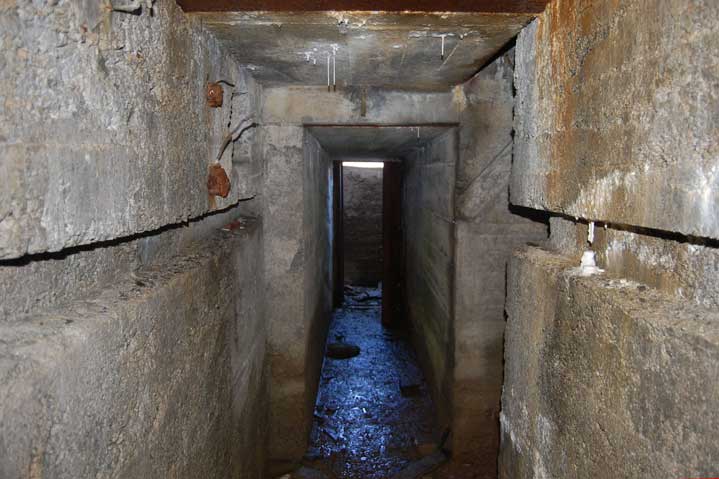 Visibile a dx la diramazione verso la casamatta dell'arma 1