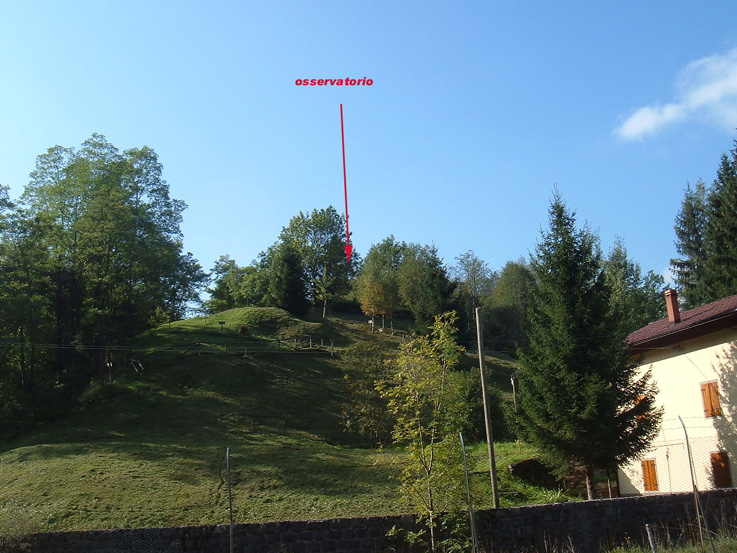 osservatorio visto dalla vecchia strada