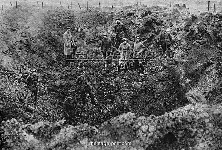 messines ridge, cratere inglese, ripreso dai tedeschi
