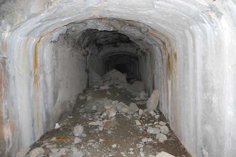 La volta crollata del Ricovero 3 vista da N