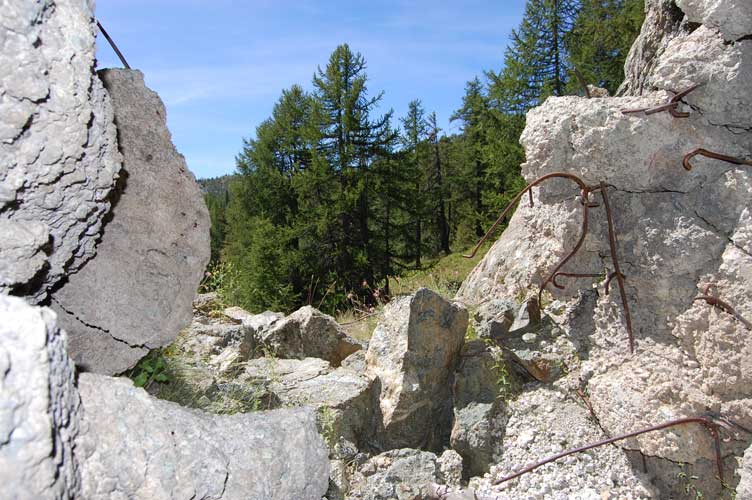 Vista dall'apertura