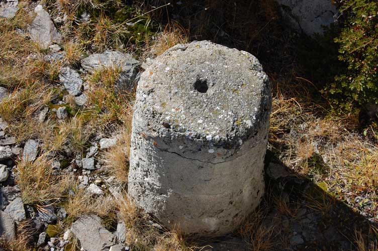 Il basamento dell'arma