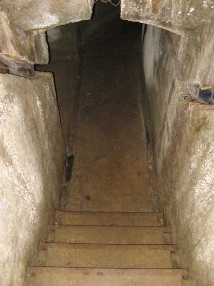 Termine della scala in muratura
