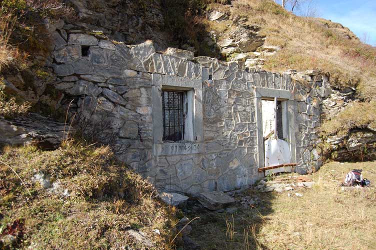 La parte in muratura del ripostiglio munizioni