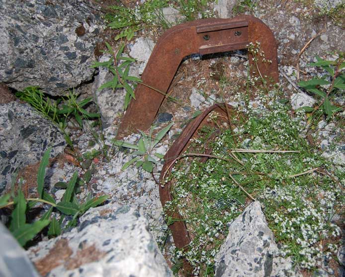 Postazione 113-Altra vista dei resti dell'affustino