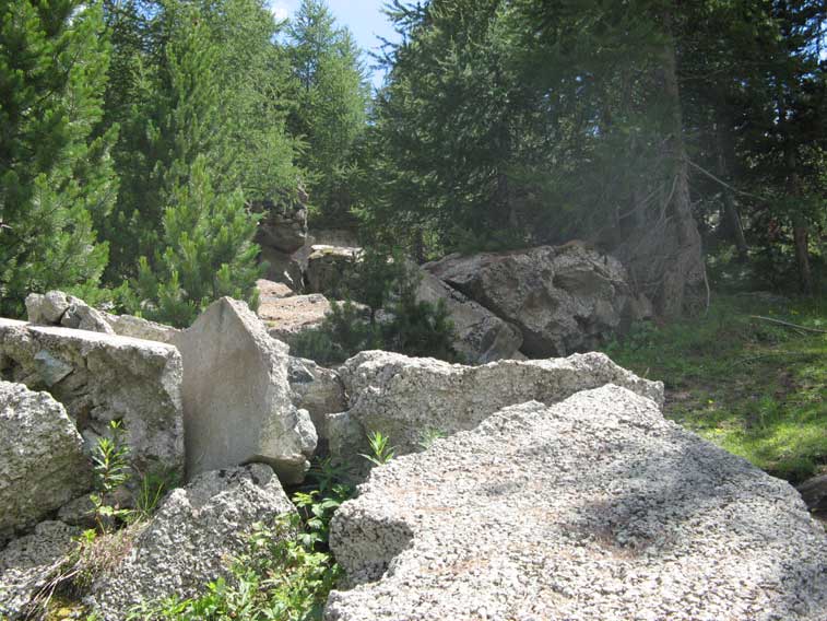 I ruderi del malloppo binato,unico accesso praticabile