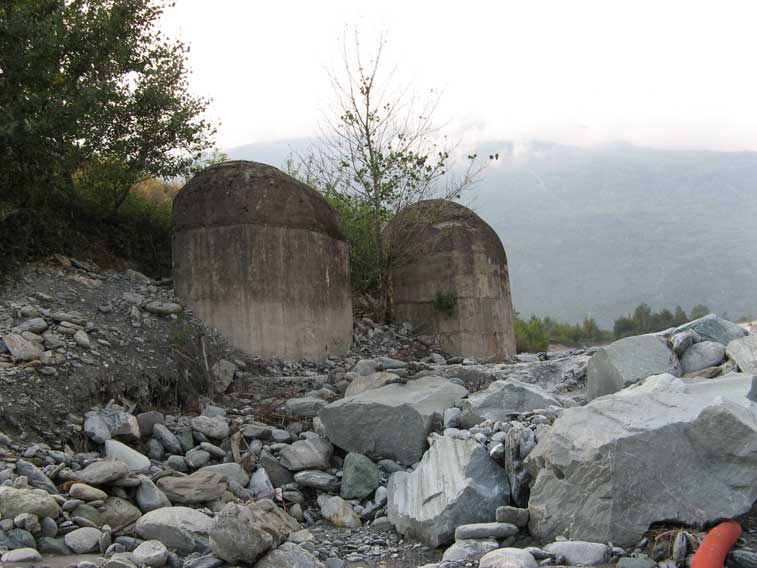 Vista laterale del pilastro