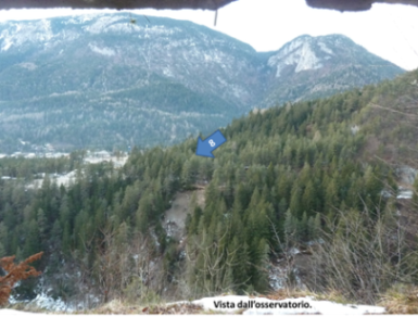 panoramica dalla feritoia dell'osservatorio