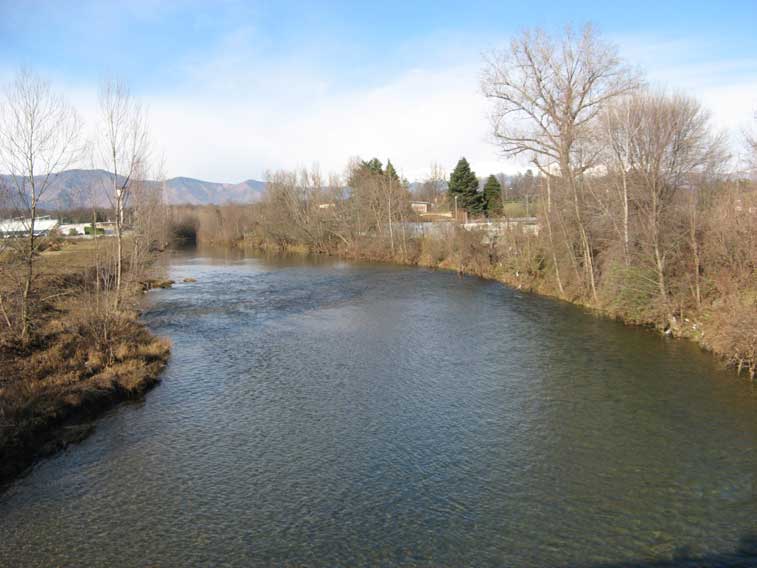 5 dicembre 2012 Venaria Reale-Il torrente Ceronda visto dal ponte Castellamonte