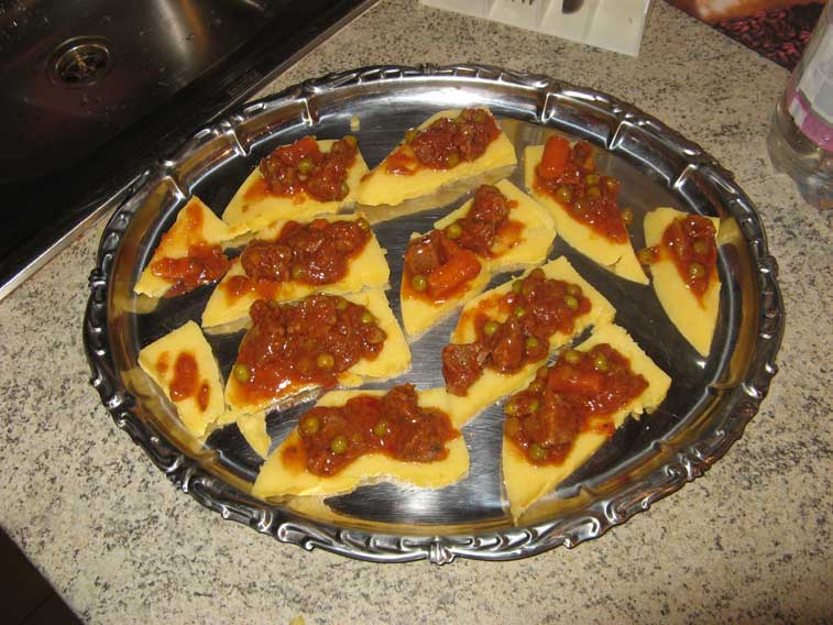 Polentine e spezzatino