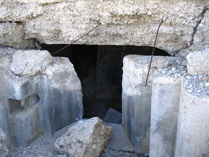 I gradoni della cannoniera dell'obice