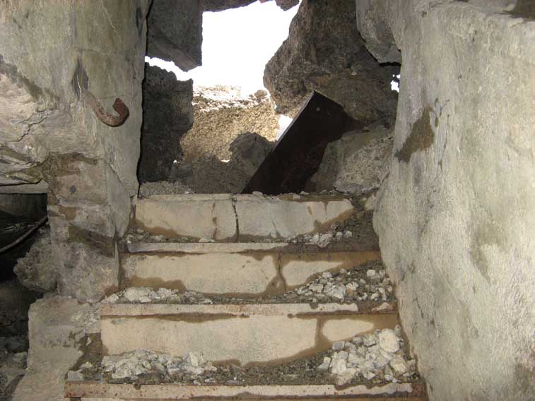 Accesso alla casamatta,purtroppo demolita