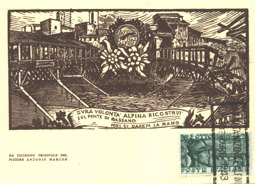 Cartolina ufficiale dell'adunata del 1948