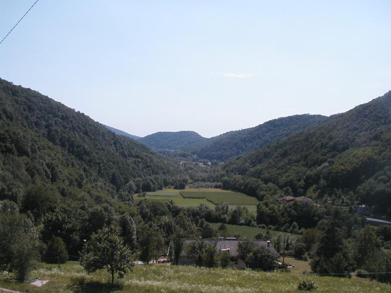 Vallata dell'Alberone vista da Chiabai