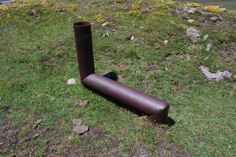 Il tubo di scarico della stufa,praticamente il camino