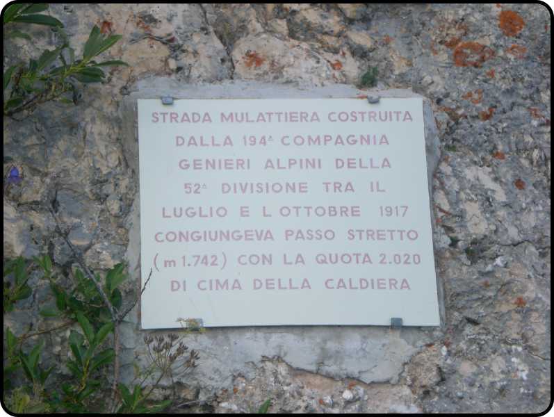 targa aricordo dell' opera