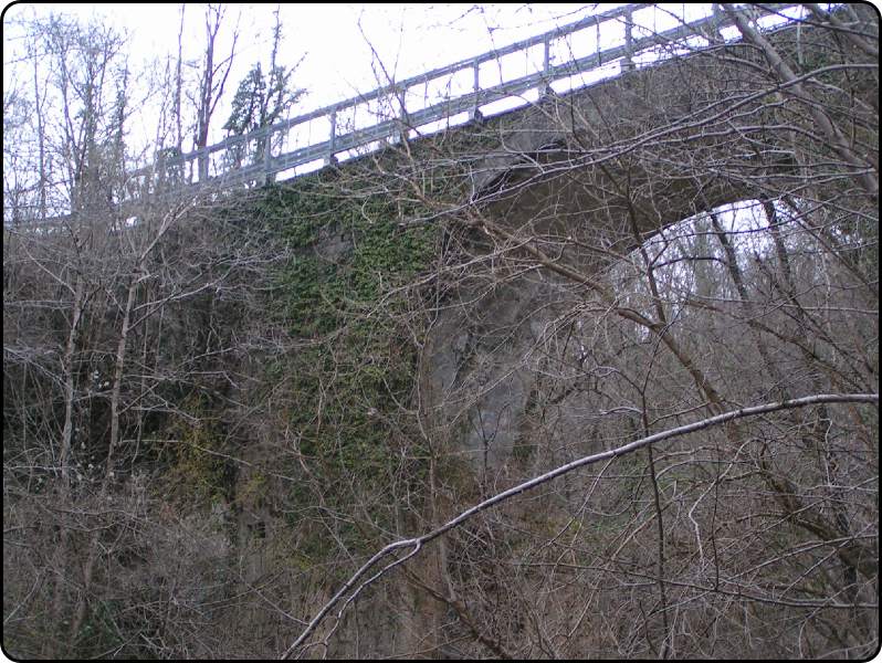 il ponte , si nota un foro a sinistra