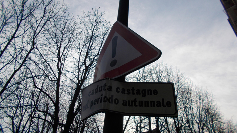 28 gennaio 2016 Torino-Curioso segnale stradale in Corso Valdocco