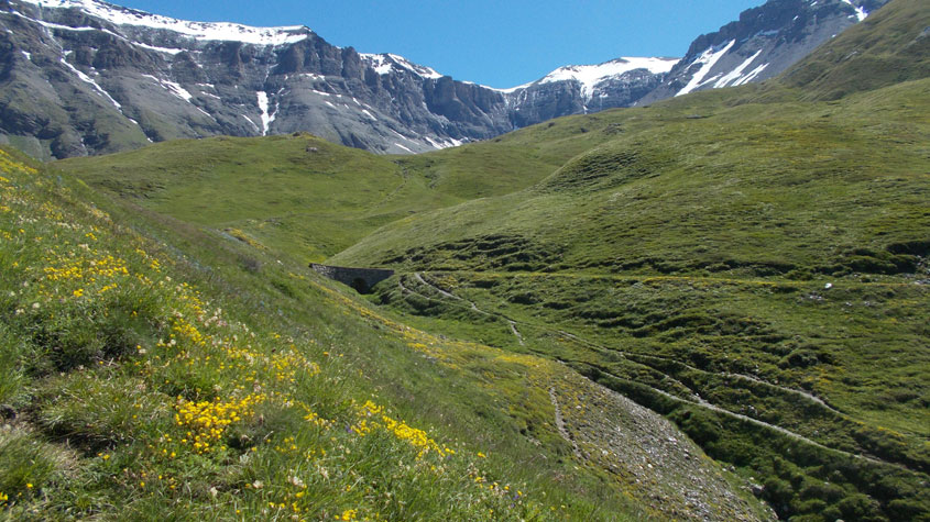 Tratto di strada e ponte visti dal Forte Roncia