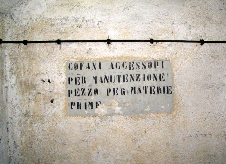 indicazioni deposito accessori manutenzione