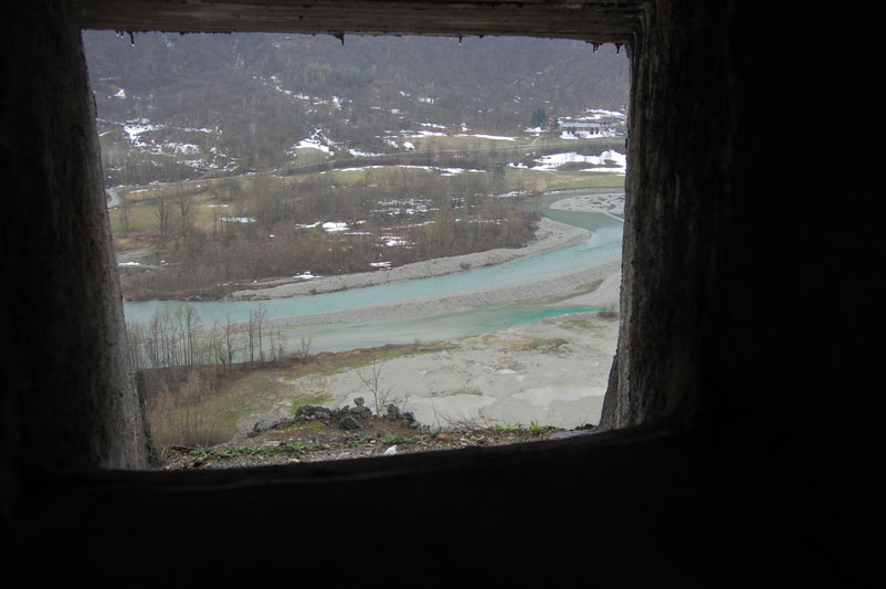 Il fiume Stura di Demonte visto dall'osservatorio dell'Opera 5 di Moiola