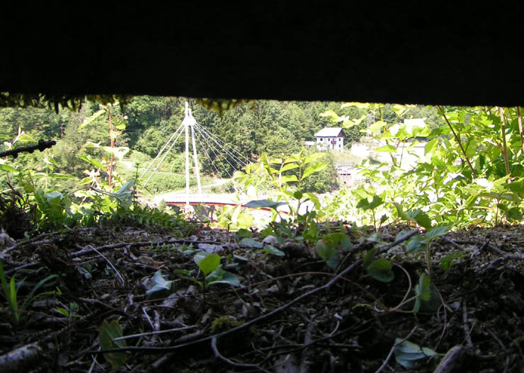 ponte ciclabile verso visto da feritoia fuciliera 1^ G.M.