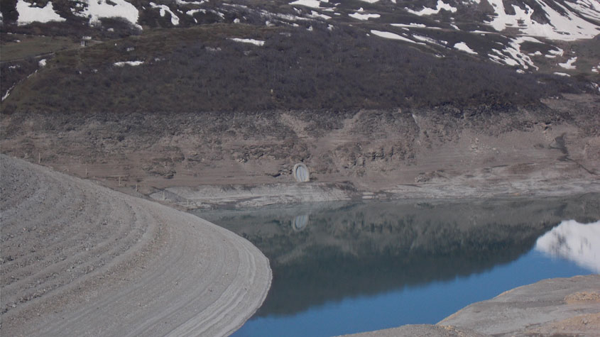 Moncenisio-Presa d'acqua per le centrali idroelettriche di Villarodin e Venaus