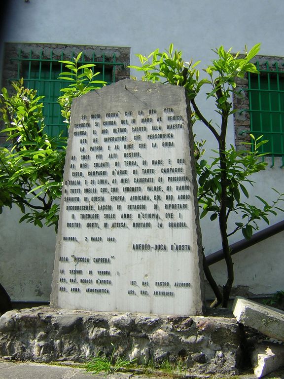 stele alla piccola Caprera.
