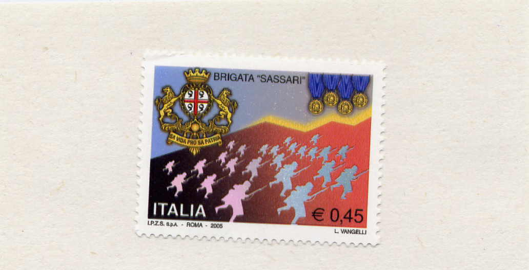 Francobollo commemorativo Brigata Sassari.