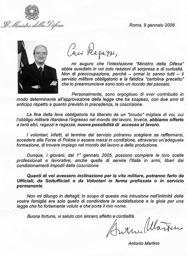 Dal ministro del lavoro