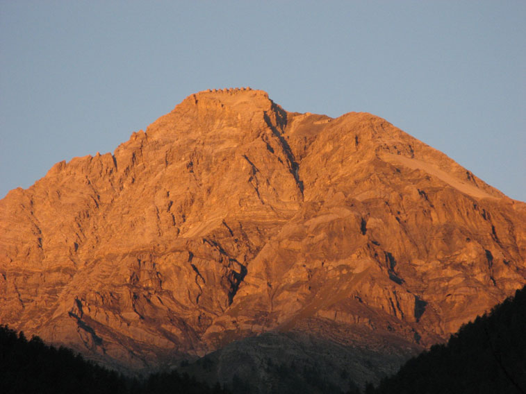 Alba sullo Chaberton-Il versante E del monte
