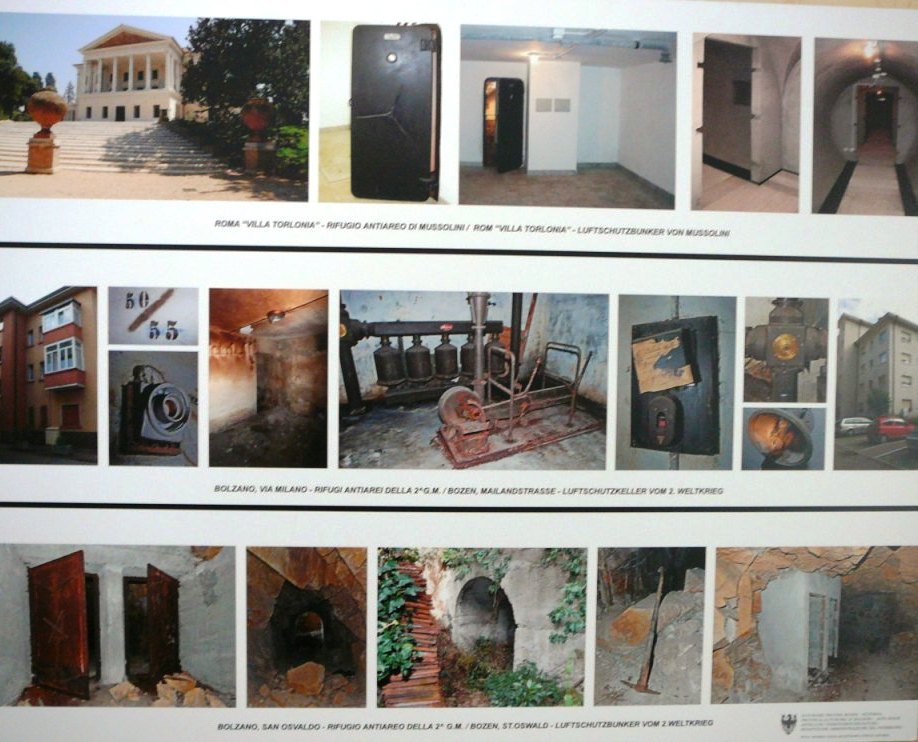 Villa Torlonia e alcuni rifugi antiaerei di Bolzano