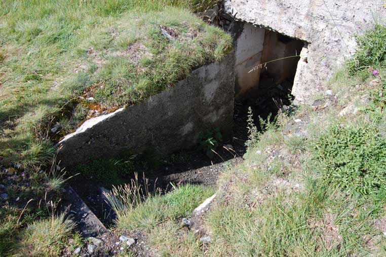 La trincea di ingresso del malloppo