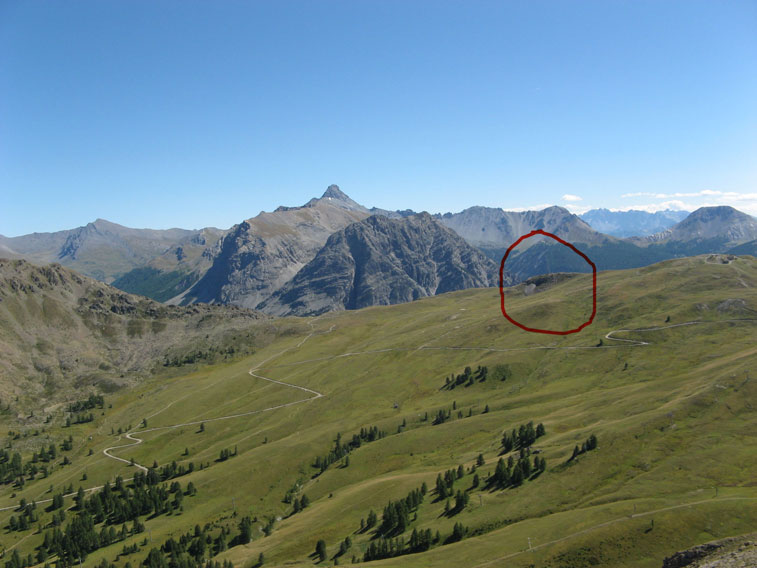 Il medesimo sito visto dal monte Janus
