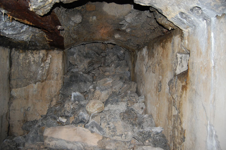 Particolare delle macerie