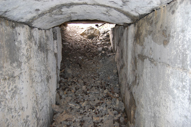 Detriti dell'ingresso penetrati all'interno