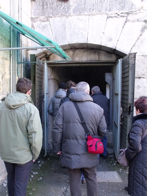 L'accesso alla galleria per il forte alto.