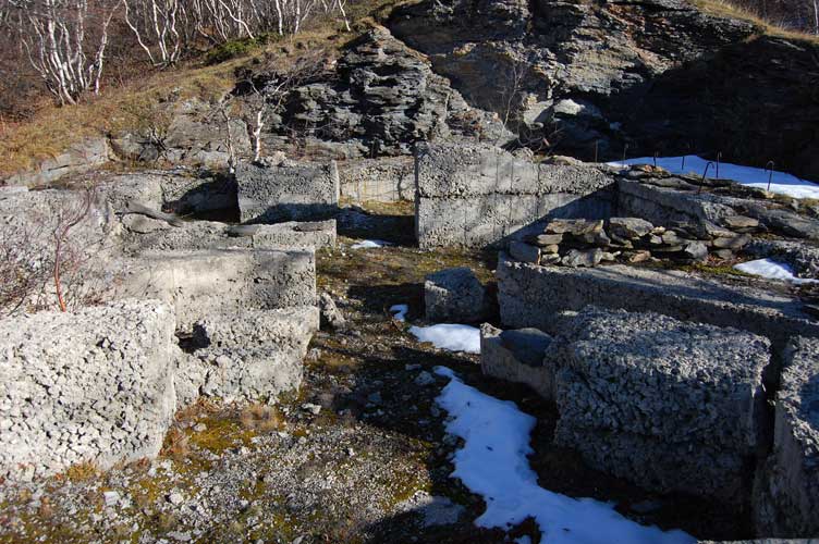 Pianta della postazione vista dal settore delle armi