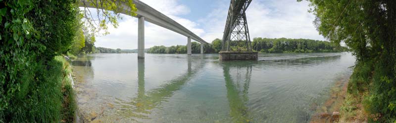 bunker sul fiume Reno, ponte ferroviario