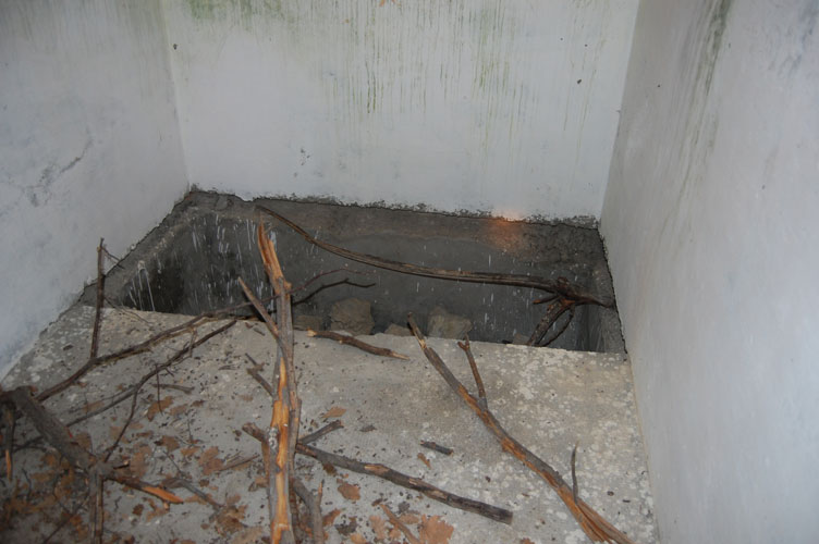 La fossa del serbatoio della riserva carburante