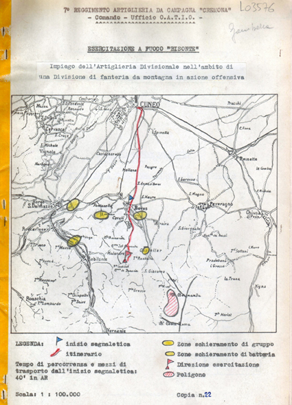 divisione di fanteria Cremona. esercitazione a fuoco bisonte del 15-7-1961