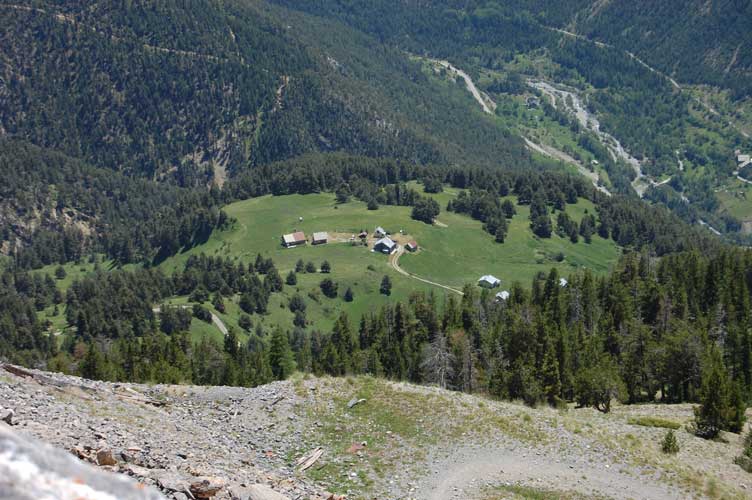 L'alpeggio di Poet-Morand,qui era ubicata una delle due sezioni di mortai da 280