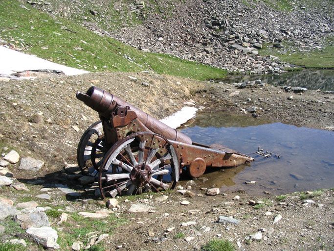 Pezzo da 149 della 149a Batteria in postazione al Lago Ramella