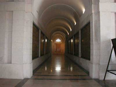 Una delle gallerie con le sepolture