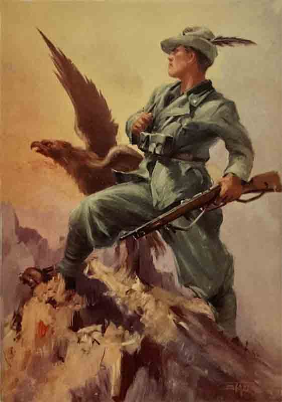 Cartolina degli anni '40 del 6° Reggimento Alpini Cartolina degli anni '40 del 6° Reggimento Alpini