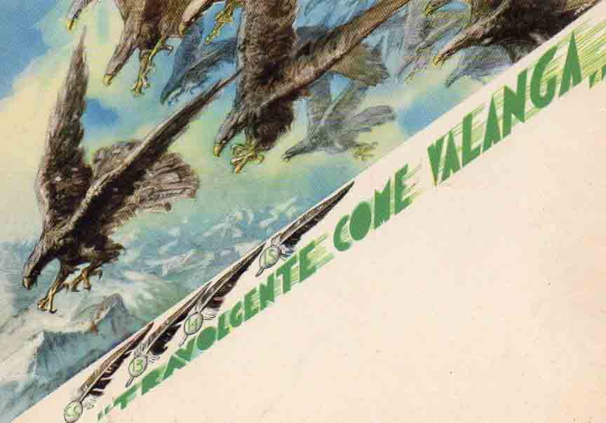 Cartolina del Battaglione Borgo San Dalamzzo